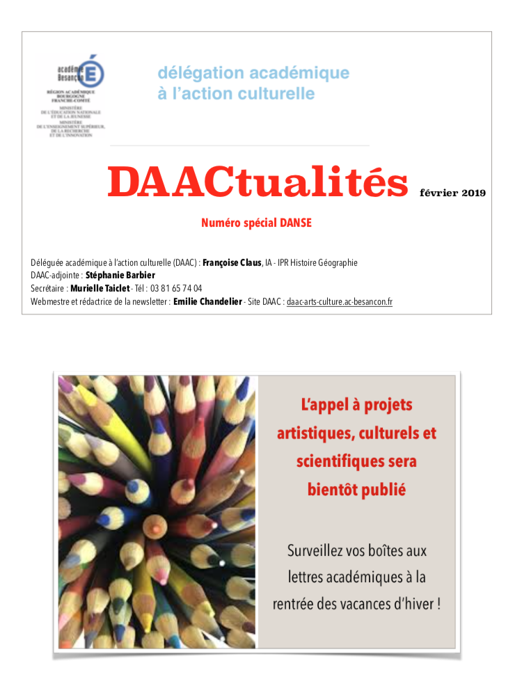 DAACtualités – Découvrez le numéro de février 2019
