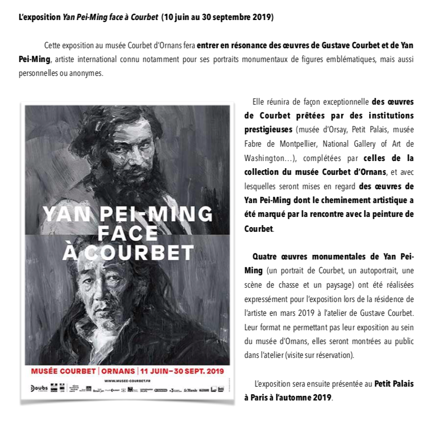 Musée Courbet – Exposition “Yan Pei-Ming face à Courbet” à voir jusqu’au 30 septembre 2019