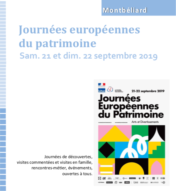 Découvrez le programme des Journées Européennes du Patrimoine à Montbéliard
