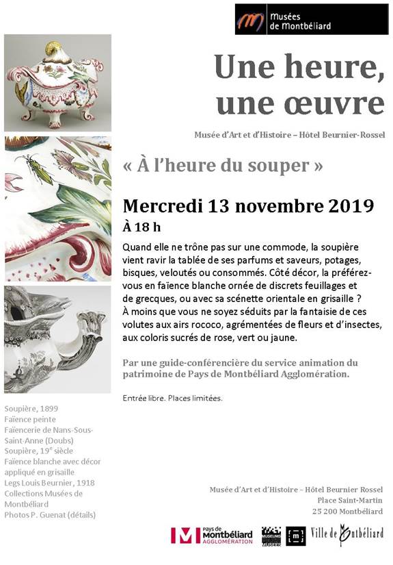 Une heure, une oeuvre – Mercredi 13 novembre 2019 – Musées de Montbéliard