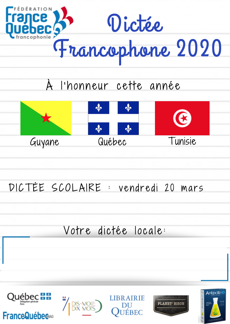 Dictée Francophone 2020